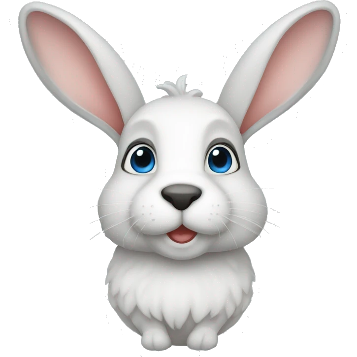 conejo blanco con ojos azules emoji