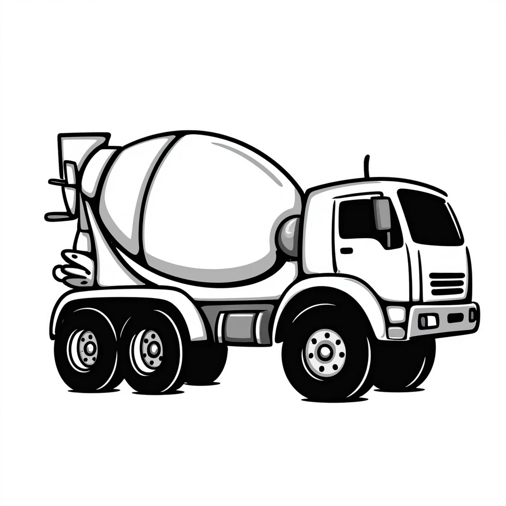 concrete mixer truck based on Kamaz emoji