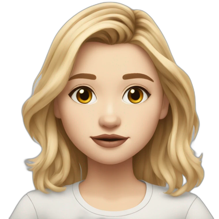 chloë grace moretz cartoon wearing tee emoji