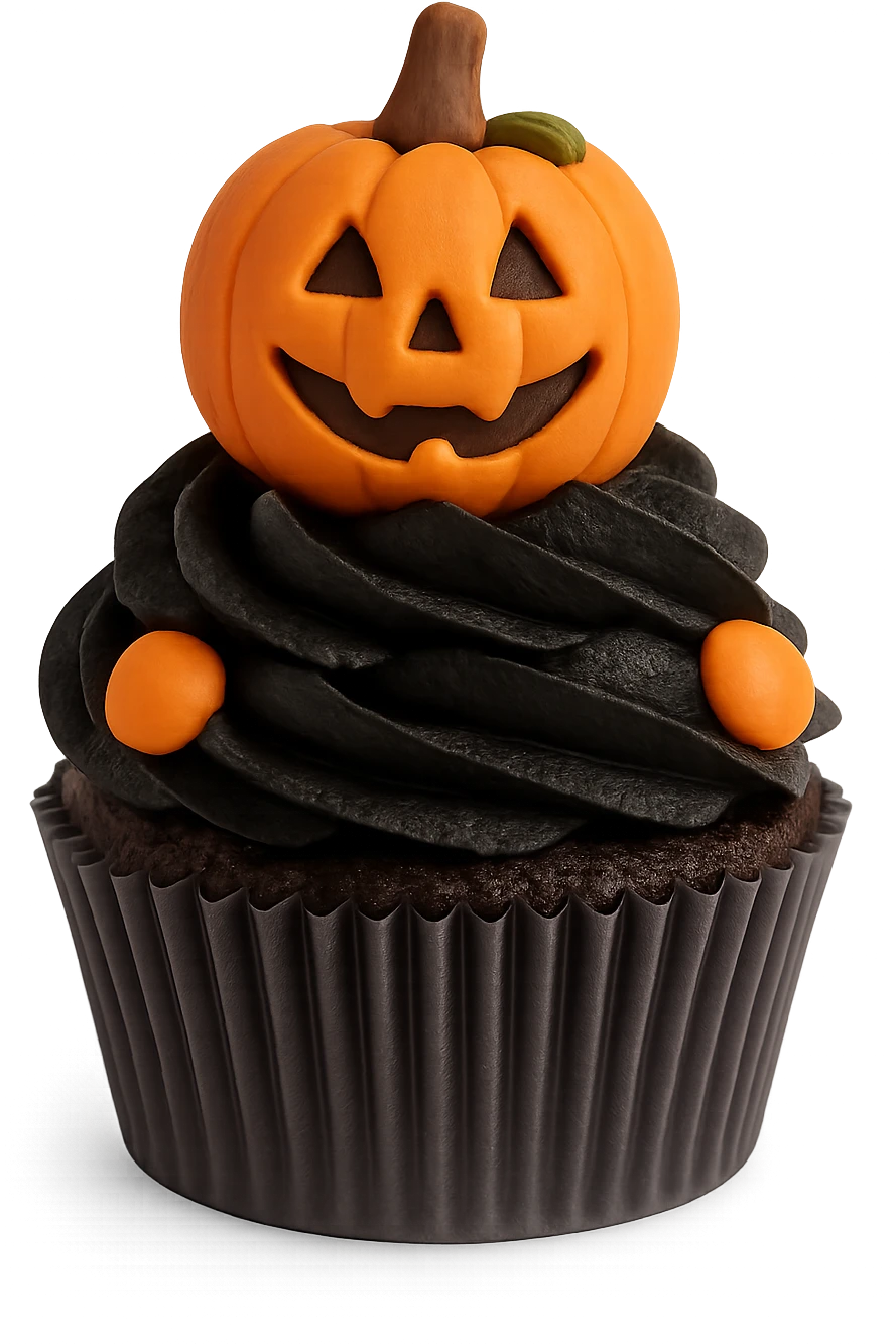 Halloween cupcake, remove background emoji