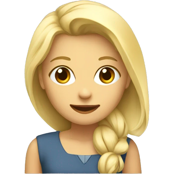 blonde girl giving feedback with a sheet of pape emoji