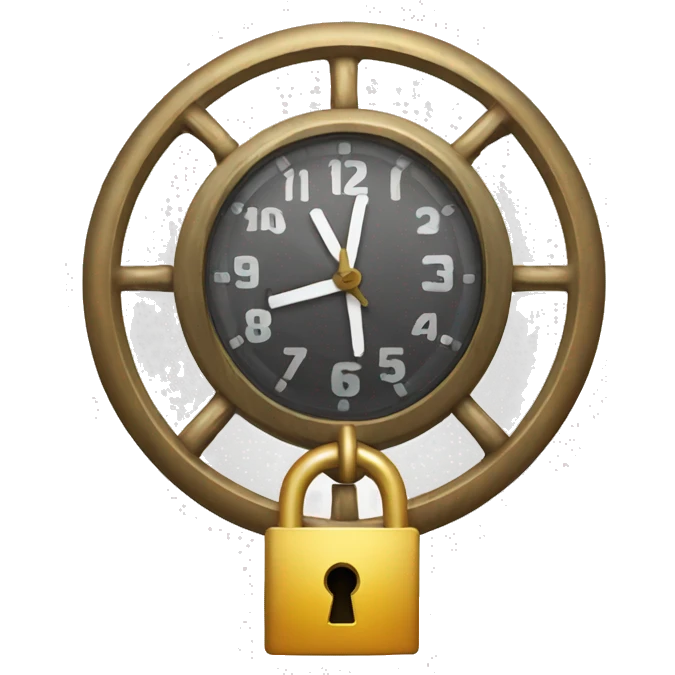 clock with padlock emoji