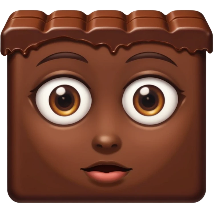 chocolate with eyes emoji