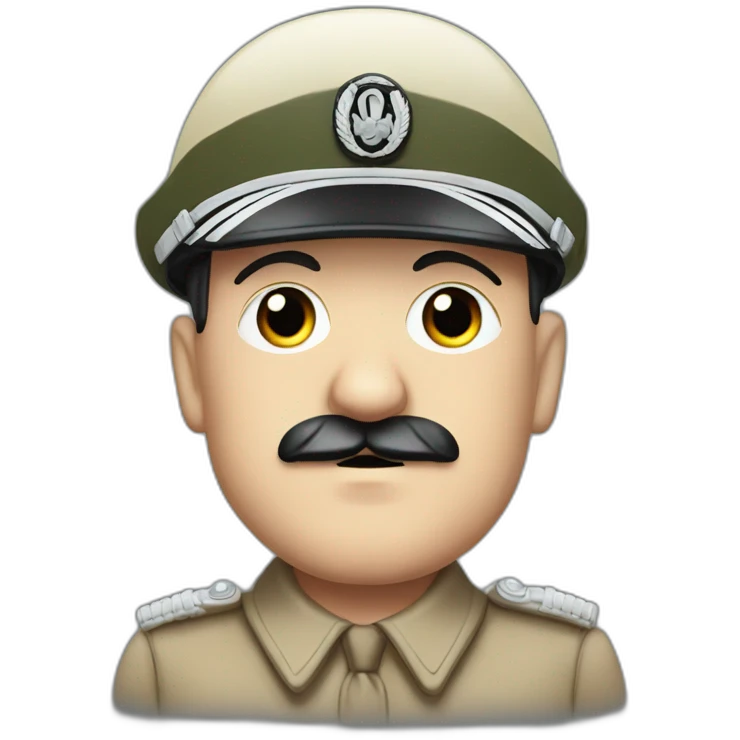 Adolf Hitler wearing ear defenders 420 emoji