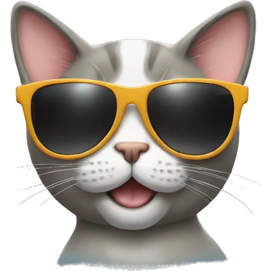 Cat with sunglasses emoji