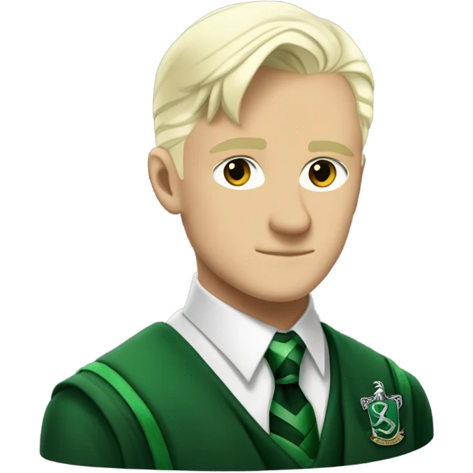 Draco Malfoy in Slytherin clothes emoji