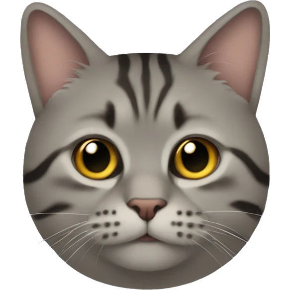 Кот полосатый , наглый emoji