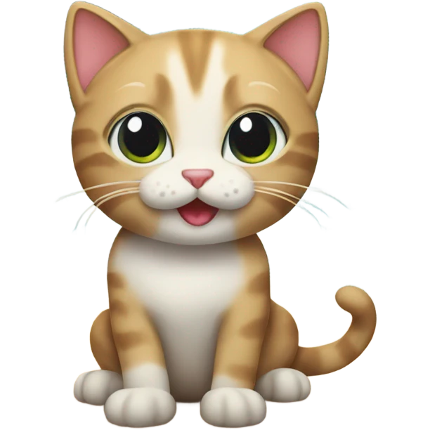 Kitty on the beach emoji