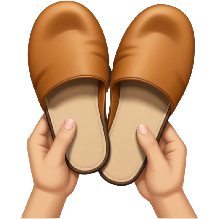 Hand holding a slipper 2d emoji