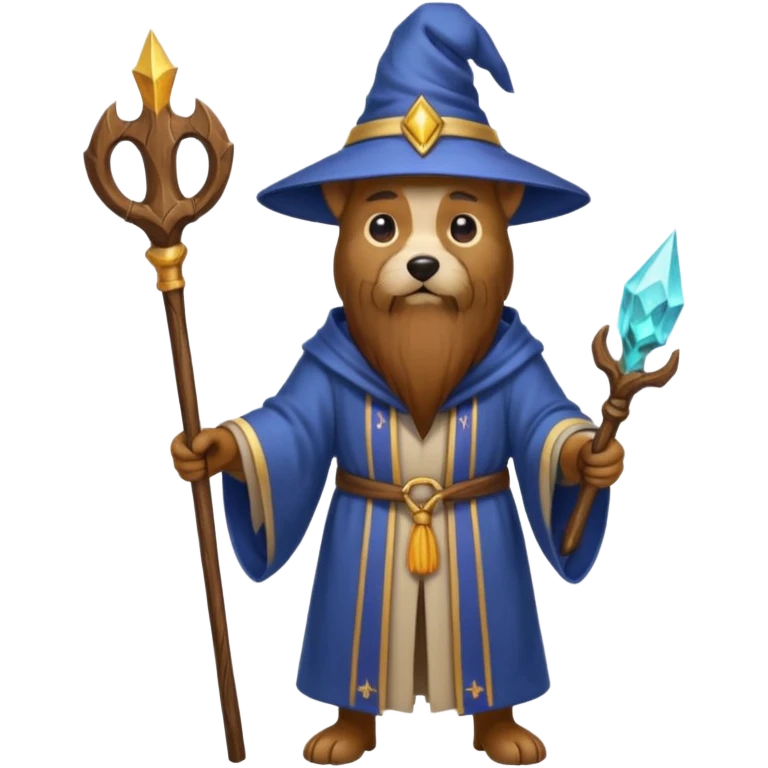 Dog wizard emoji