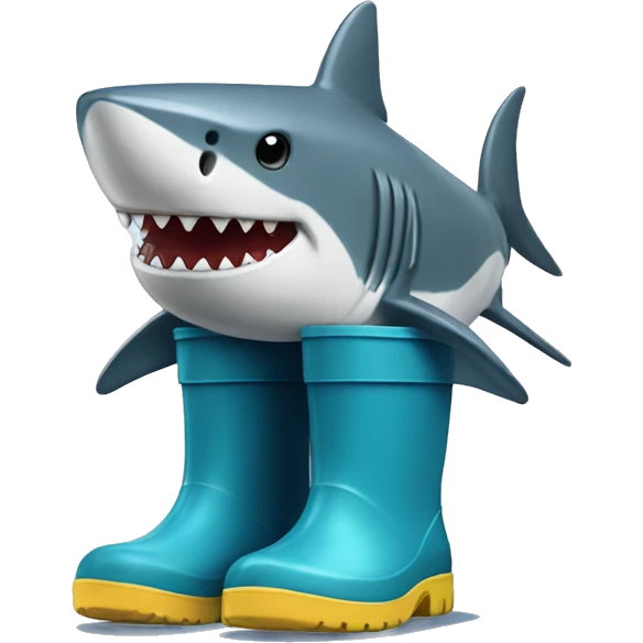 Shark in rainboots emoji