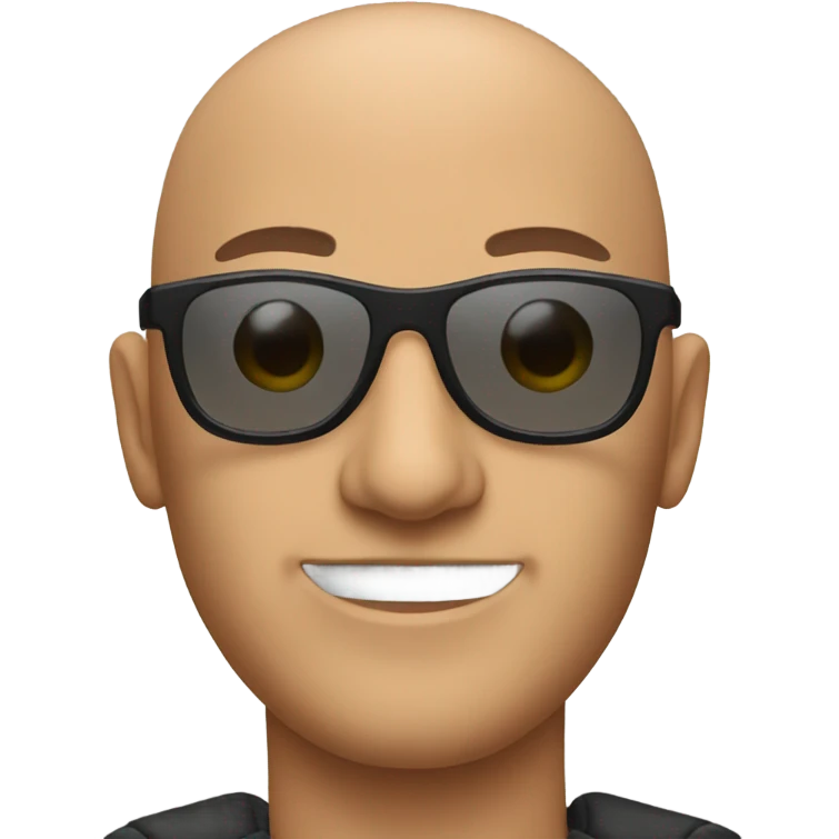 bald man with sunglasses emoji