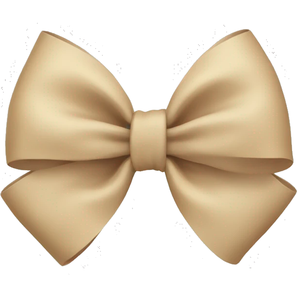 Beige bow emoji