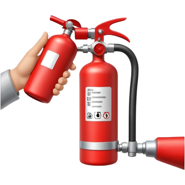 hand holding Fire extinguisher emoji