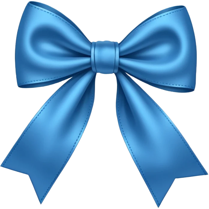 Blue bow emoji
