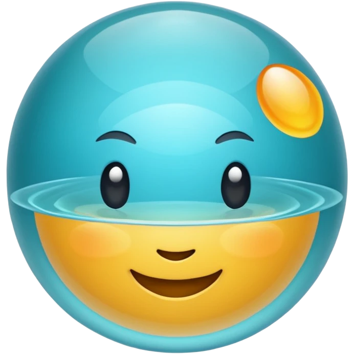 aqua color sphere emoji