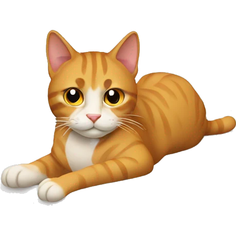 the cat is lying on the bed emoji