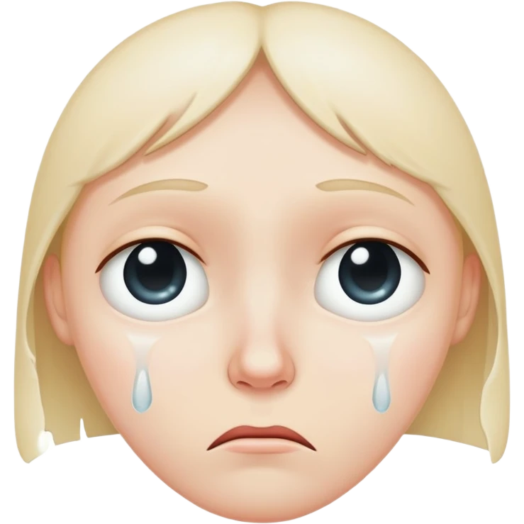 Sad face with tear emoji