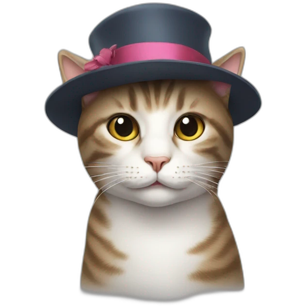 Cat with hat emoji