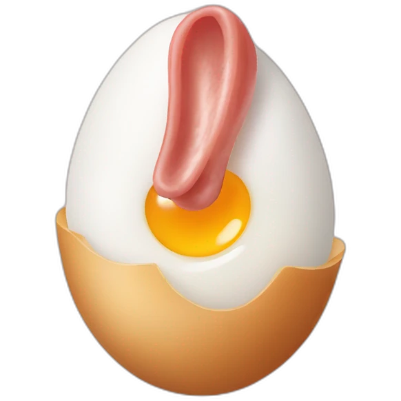 tongue on eggs emoji