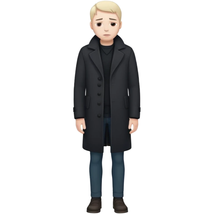 The sad man full body detalied emoji
