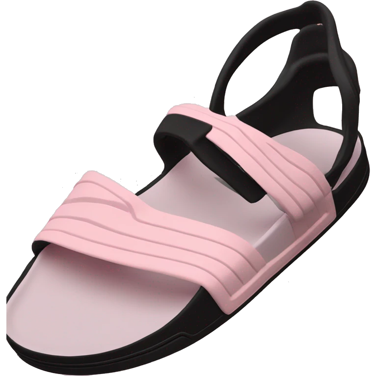 adidas adilettes sandals comfort pink cloud and black emoji