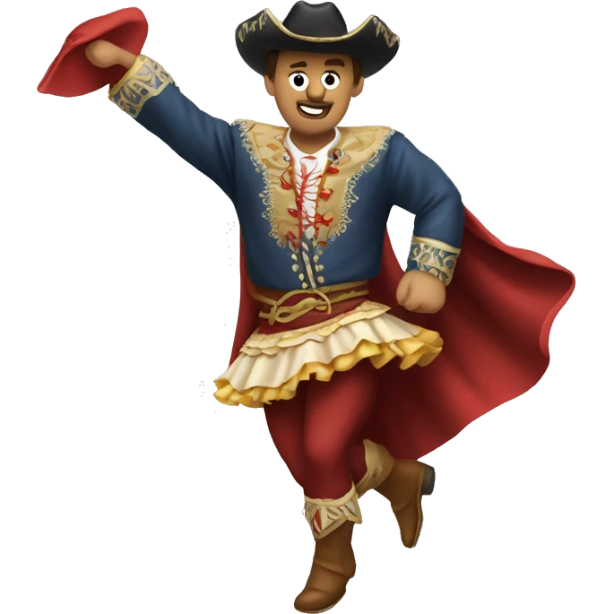enanito torero volando en traje tipico de torero emoji