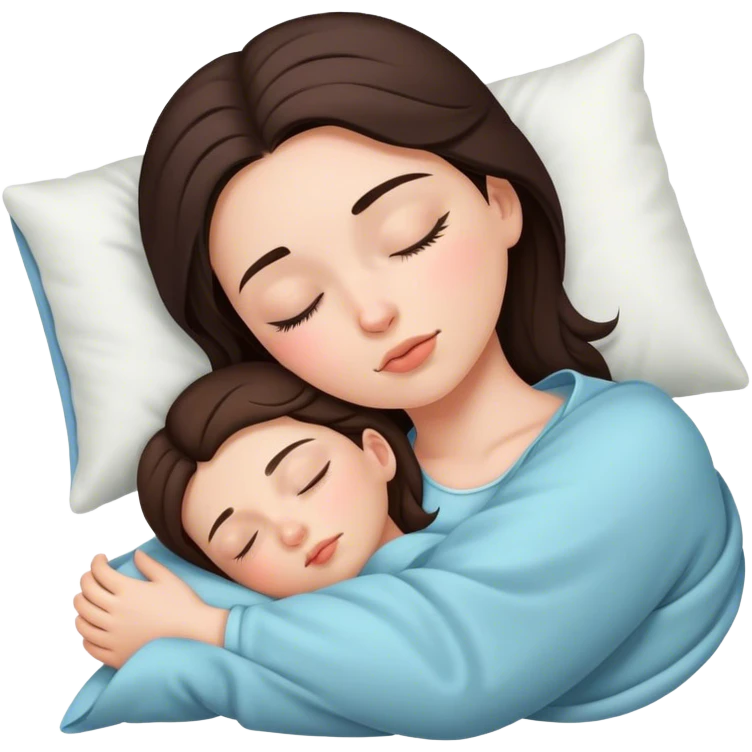 Brunette girl sleepin emoji
