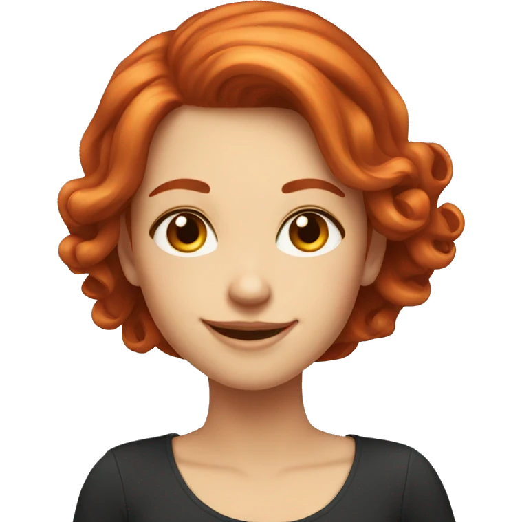 Smiling-elegant-girl-with-long-red-hair emoji