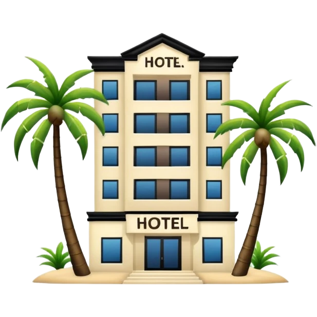 Hotel and palm emoji