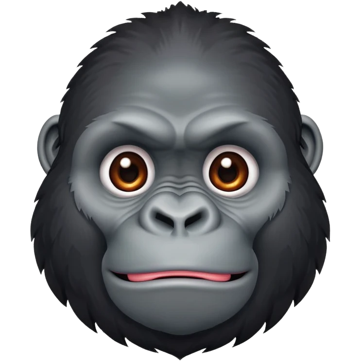 Blushing gorilla emoji