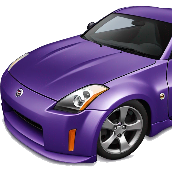 purple Nissan 350Z with carbon hood emoji