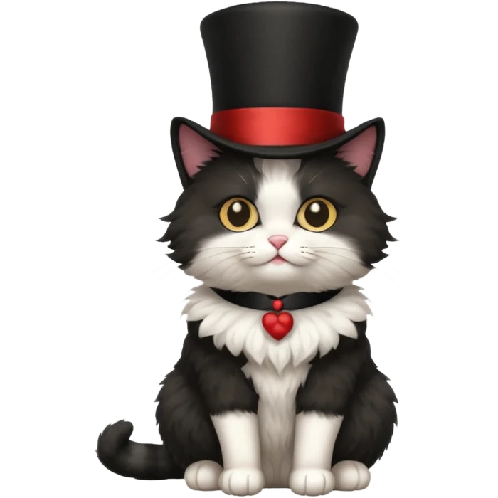 cat wearing a tophat emoji