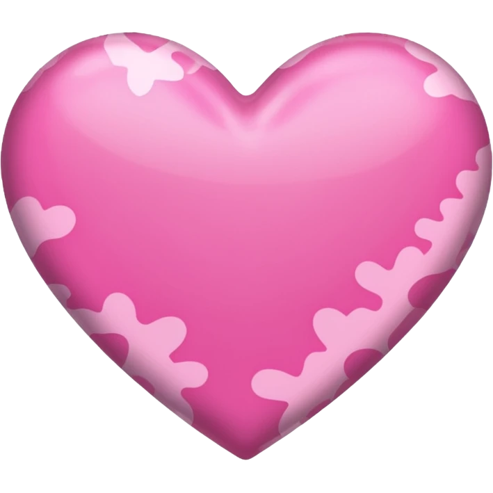 Pink heart with pink camo in the middle emoji