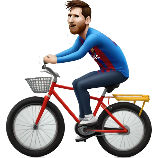 Messi sur un vélo emoji