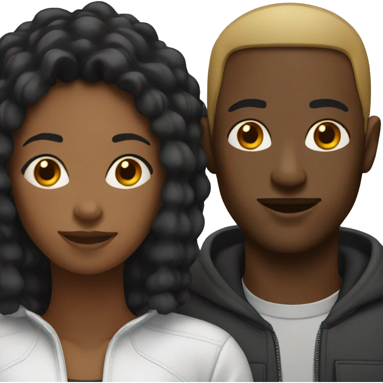 Black couple with a blunt  emoji
