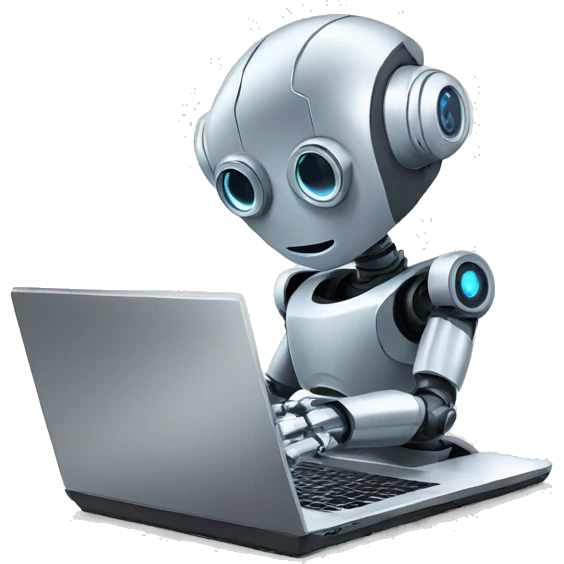 robot on a laptop emoji