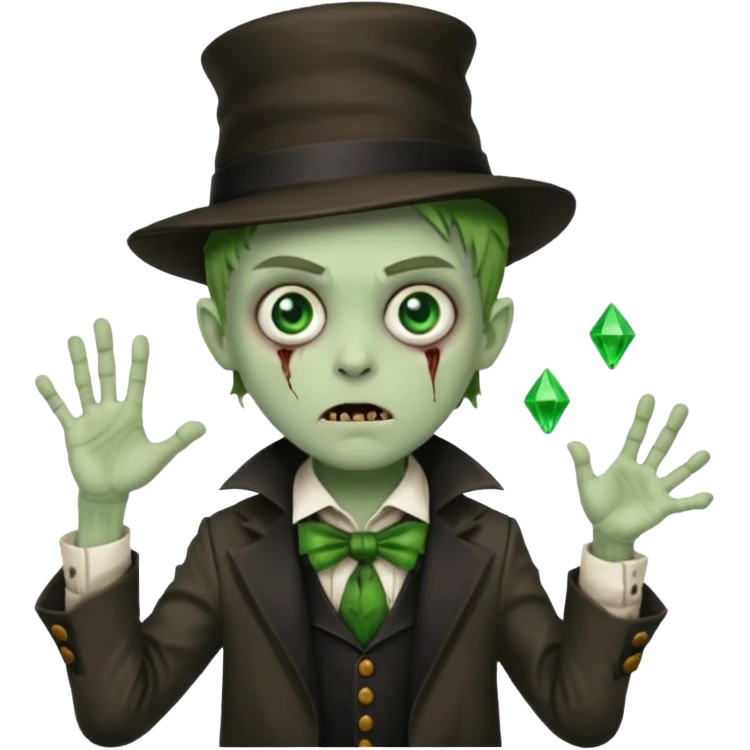 Child magician Zombie emoji