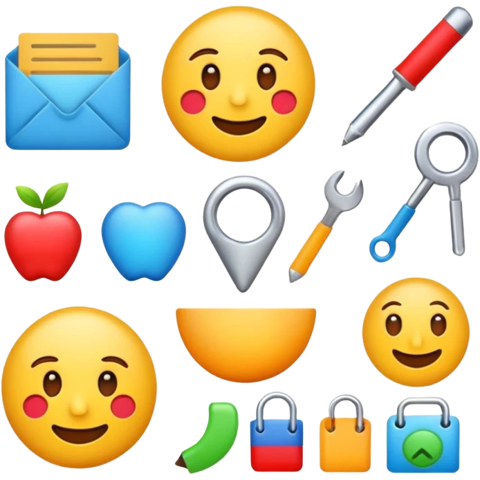Emoji depicting the process of building a website emoji