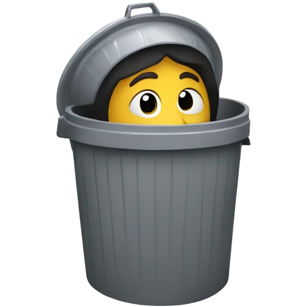 Person inside a dustbin  emoji