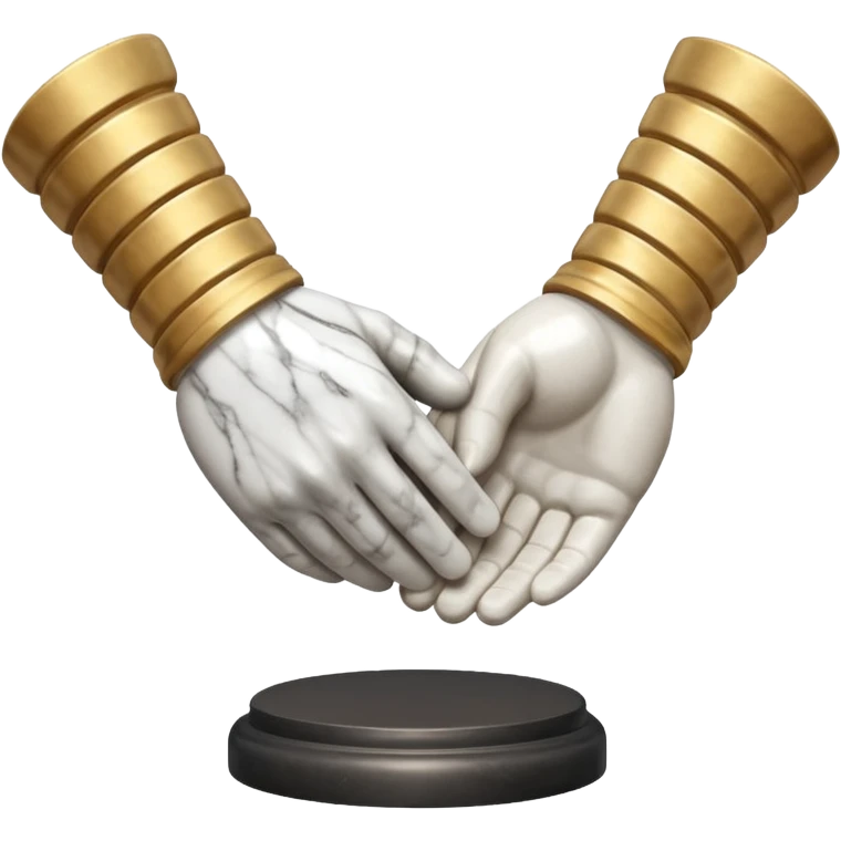 a greek statue of a handshake emoji