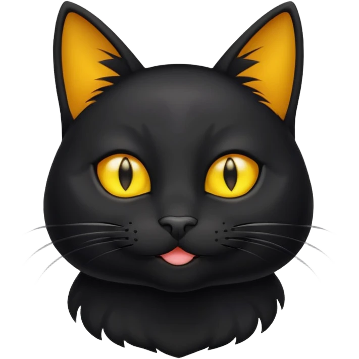 happy black cat emoji