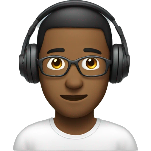 person wearing headphones  emoji