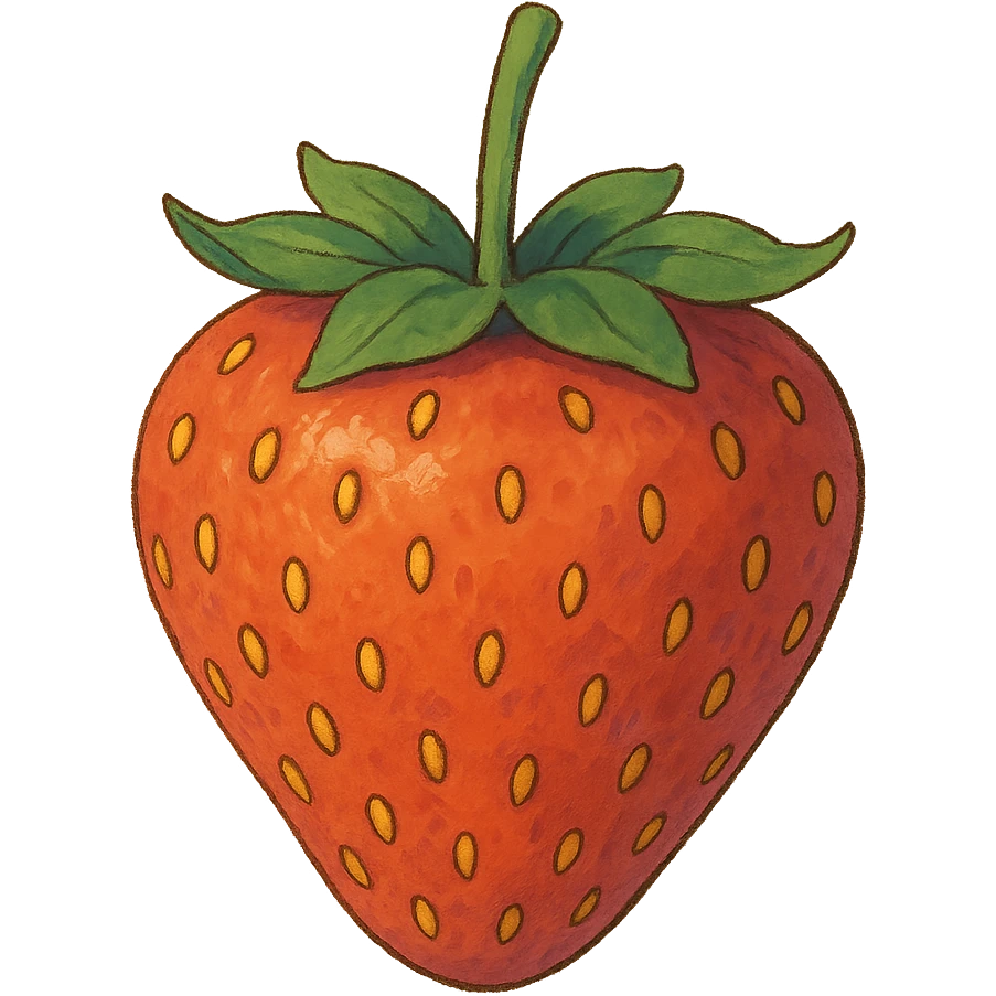 ghibli style strawberry emoji