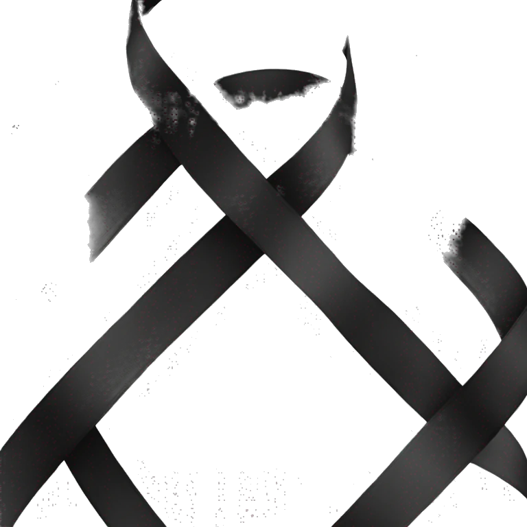 Black ribbon emoji
