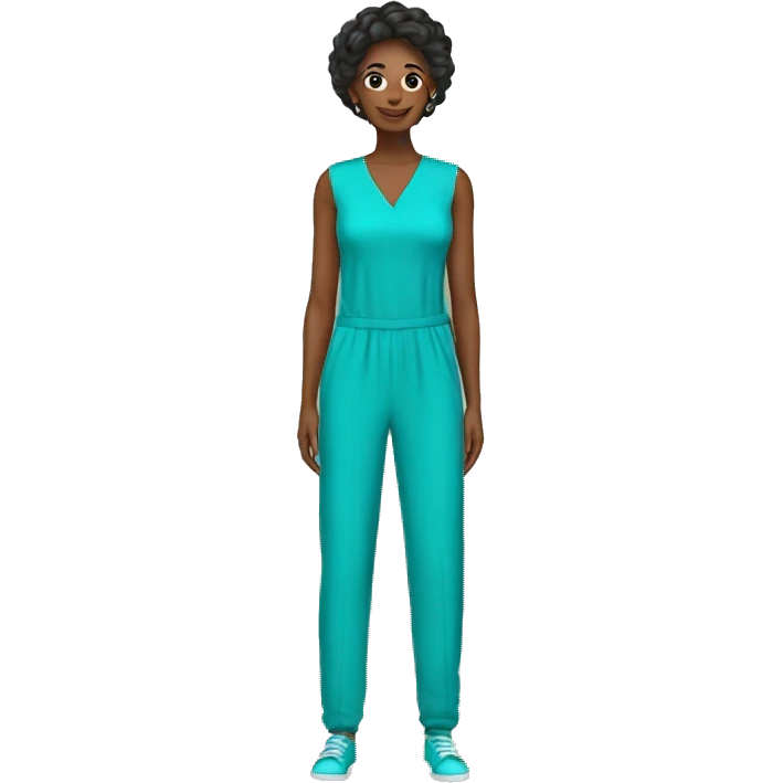 Turquoise jumpsuit emoji