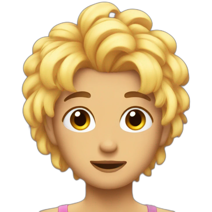 uwu emoji with scene hair emoji