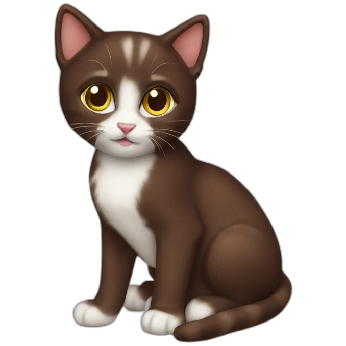 Chocolate kitten emoji