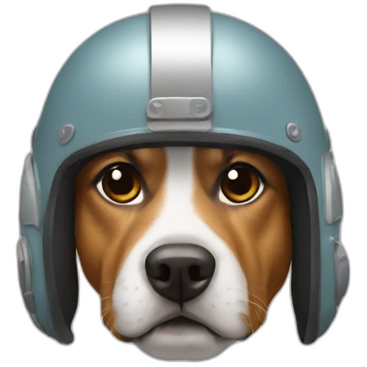 Dog wearing a helmet emoji
