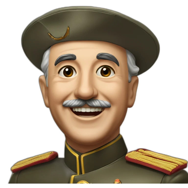 General Francisco Franco saludando sonriente, con el valle de los caidos de fondo emoji